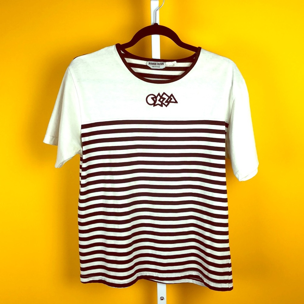 Black & White Artist Striped Shirt - Stars Shapes